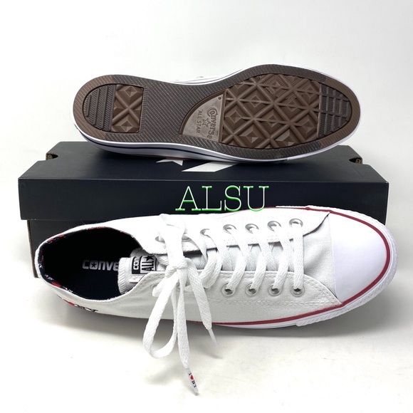 🎁 Santa’s Special 🎄 Converse Ctas I ❤️ NY Canvas Low Top White Red Men 161182F - Picture 3 of 9